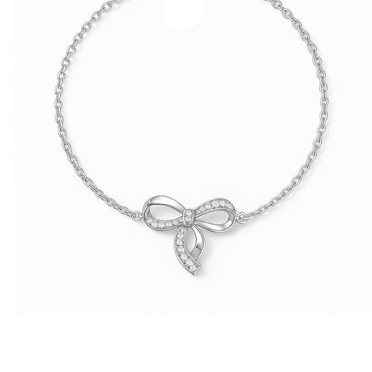 The Silver Bow Knot Bracelet