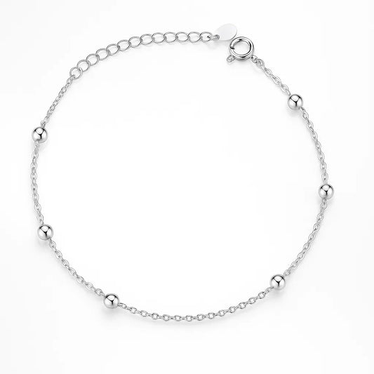 Simple Cable Chain Bracelet with Beads