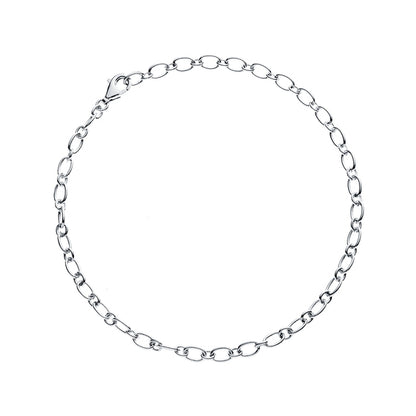 Silver Enlonged Cable Chain Bracelet - Amona Jewellery