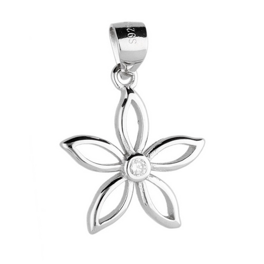 Sterling silver floral pendant 