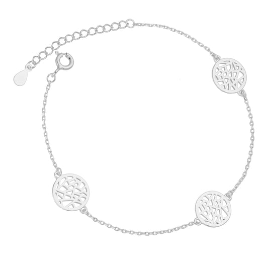 Silver Mesh Circle Bracelet
