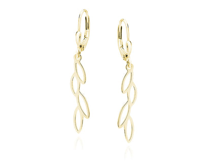 Gold Leaves Earrings - Amona Jewelry