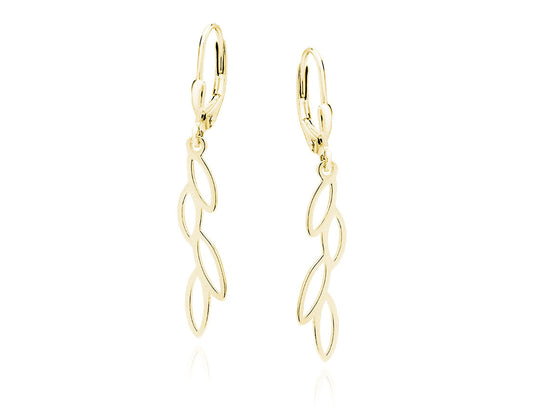Gold Leaves Earrings - Amona Jewelry