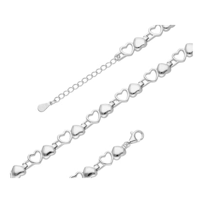 Neat Heart Charm Bracelet