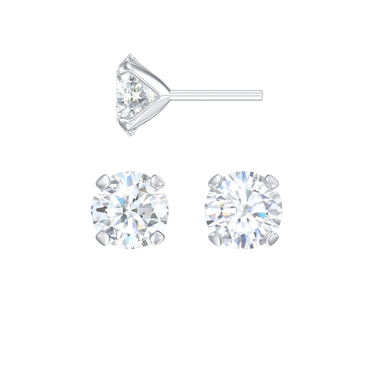 Zilveren Studs - 3mm