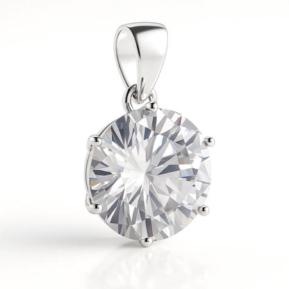 Diamond pendant on a white background