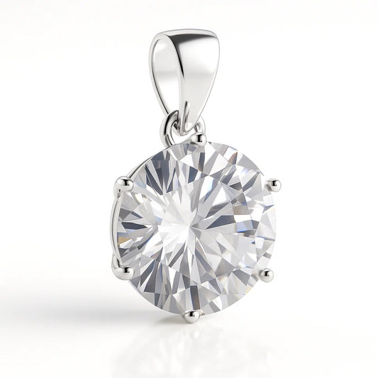 Diamond pendant on a white background