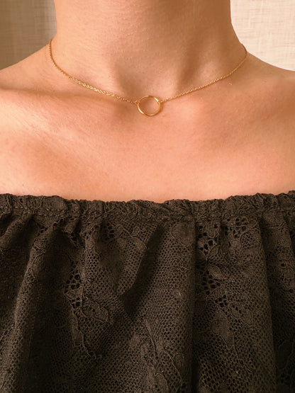 Gouden cirkel choker