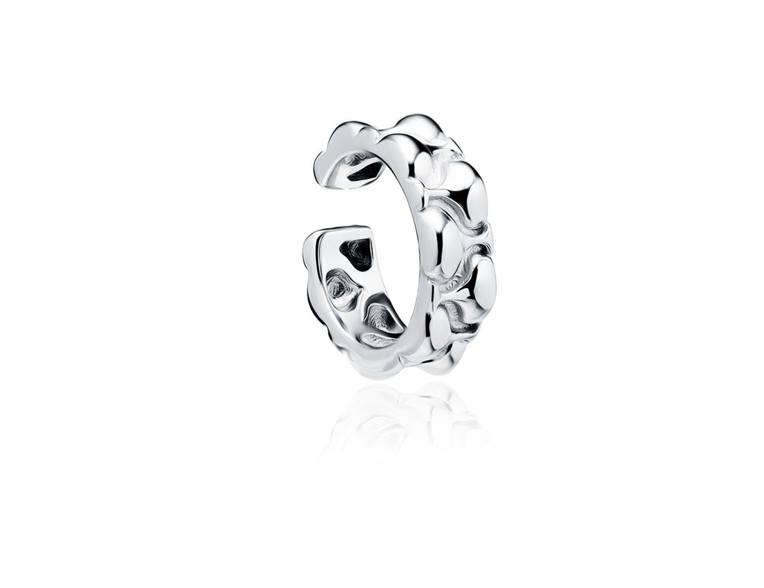 Rhodium Plated Cuff Earring - Silver 925 - Amona Jewelry