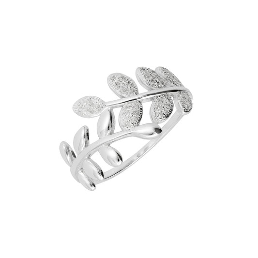 Zirconia Leaf Ring