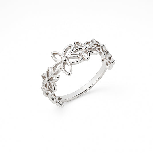 Silver Flower Ring