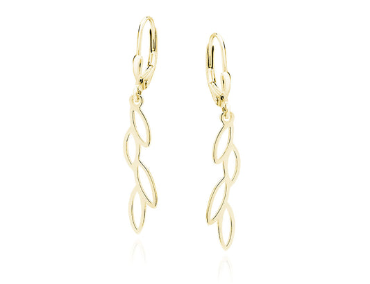 Gold Leaves Earrings - Amona Jewelry