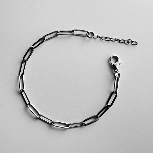 Tarnish-Free Silver Paperclip Bracelet