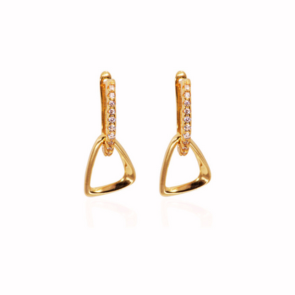 Gold Luxe Geometric Dangle Earrings 