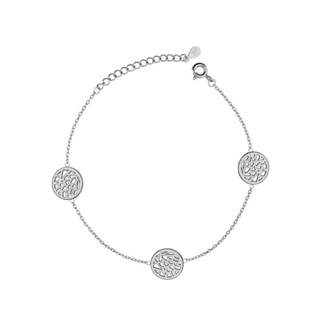 Silver Mesh Circle Bracelet