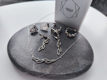 Silver Leaves Earrings