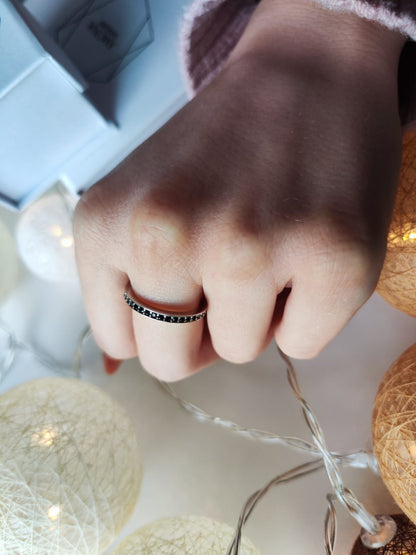 Black Zirconia Eternity Ring