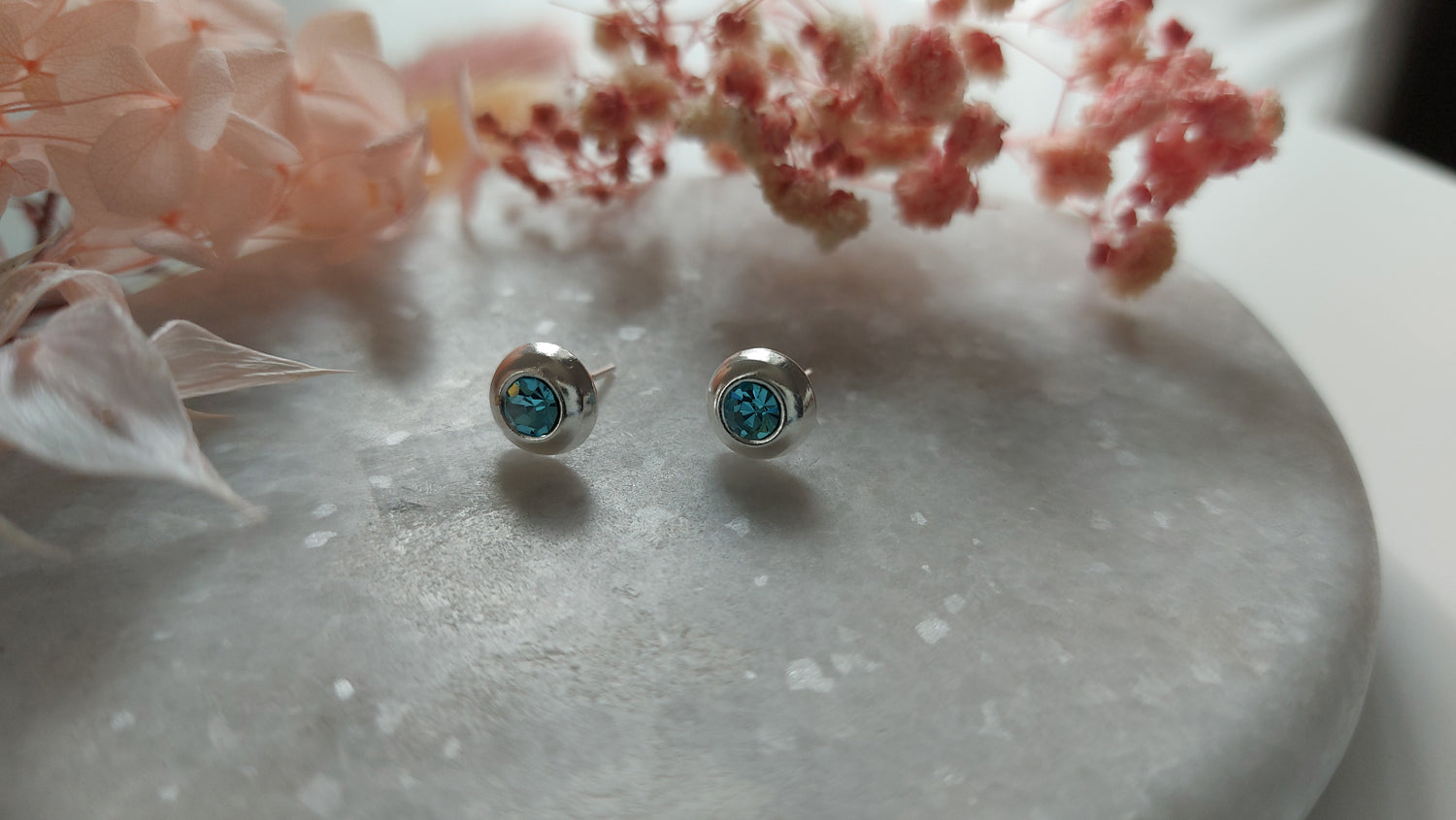 Blue Stone Earrings - Amona Jewelry