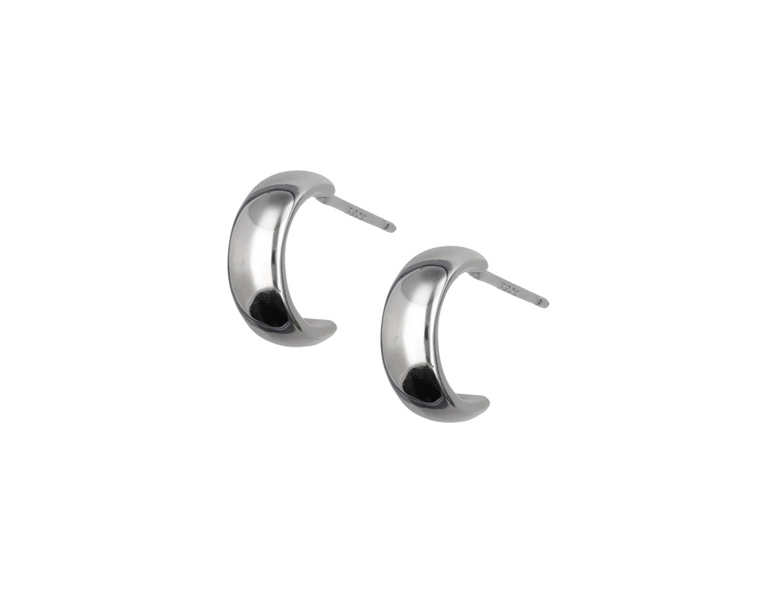 Silver Small Hoop Earrings Rhodium Plated Amona Jewellery