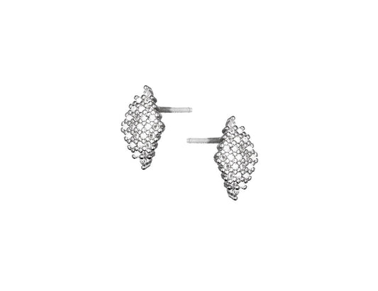 Diamond-Shaped Stud Earrings - Amona Jewelry