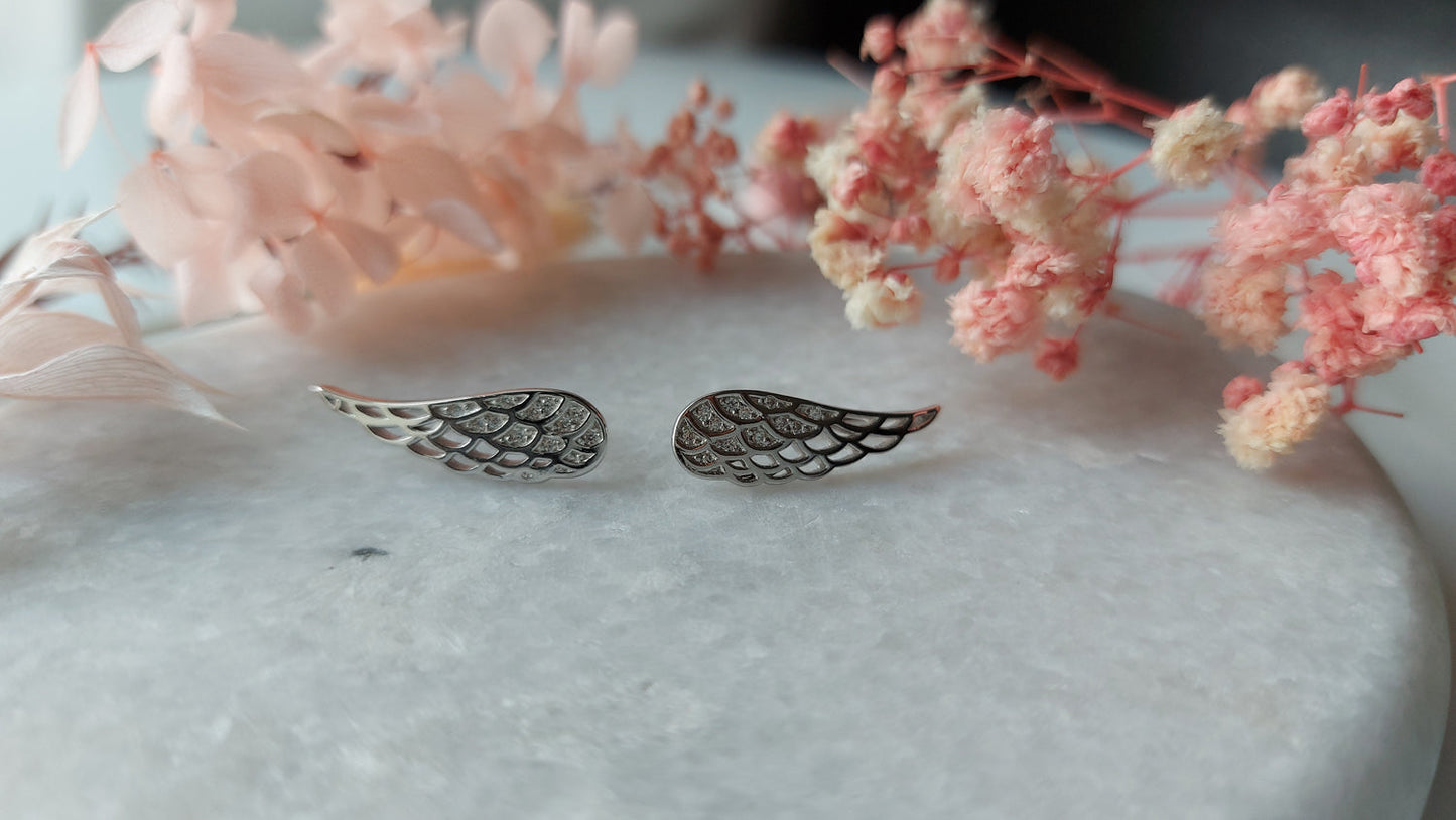 Silver Wing Cuff Earrings - Amona Jewellery