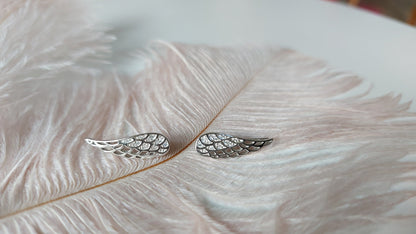 Wing Cuff Earrings - Rhodium Plated - Amona Jewellery