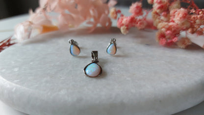 Silver Earrings with Opal - Amona Jewelry