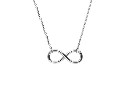 Silver Infinity Necklace Rhodium Plated Amona Jewellery