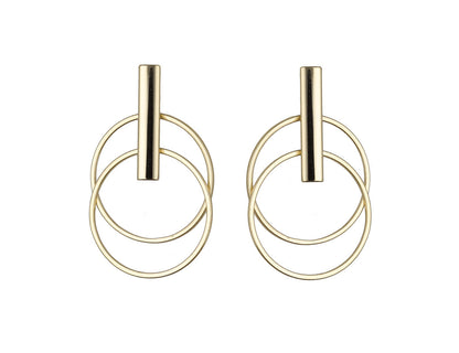 Golden Circle Pairs Stud Earrings - Amona Jewellery