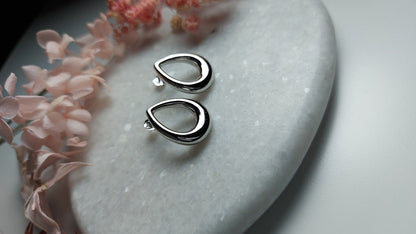 Silver Droplets Stud Earrings