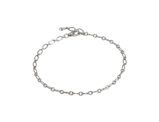 Silver Enlonged Cable Chain Bracelet - Amona Jewellery