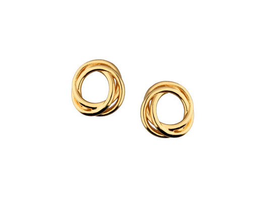 Stud Earrings Three Circles 18K Gold Plated  Amona Jewellery