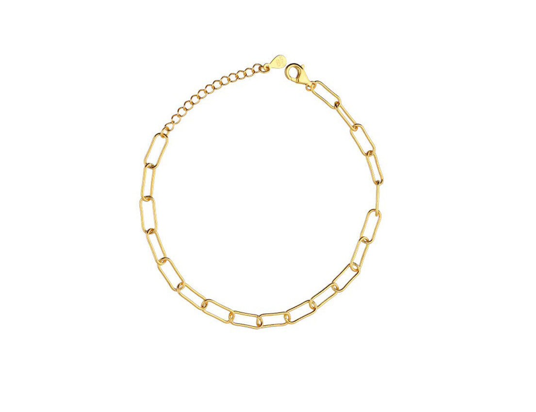 Gold Paperclip Chain Bracelet - Amona Jewellery