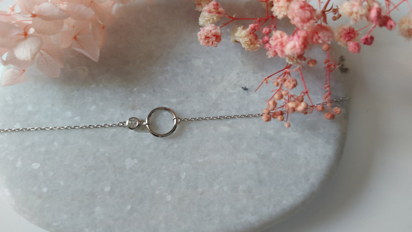 Silver Zen Circle Necklace