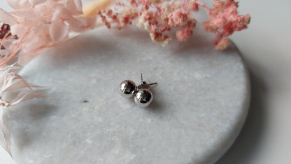 Silver Ball Earrings