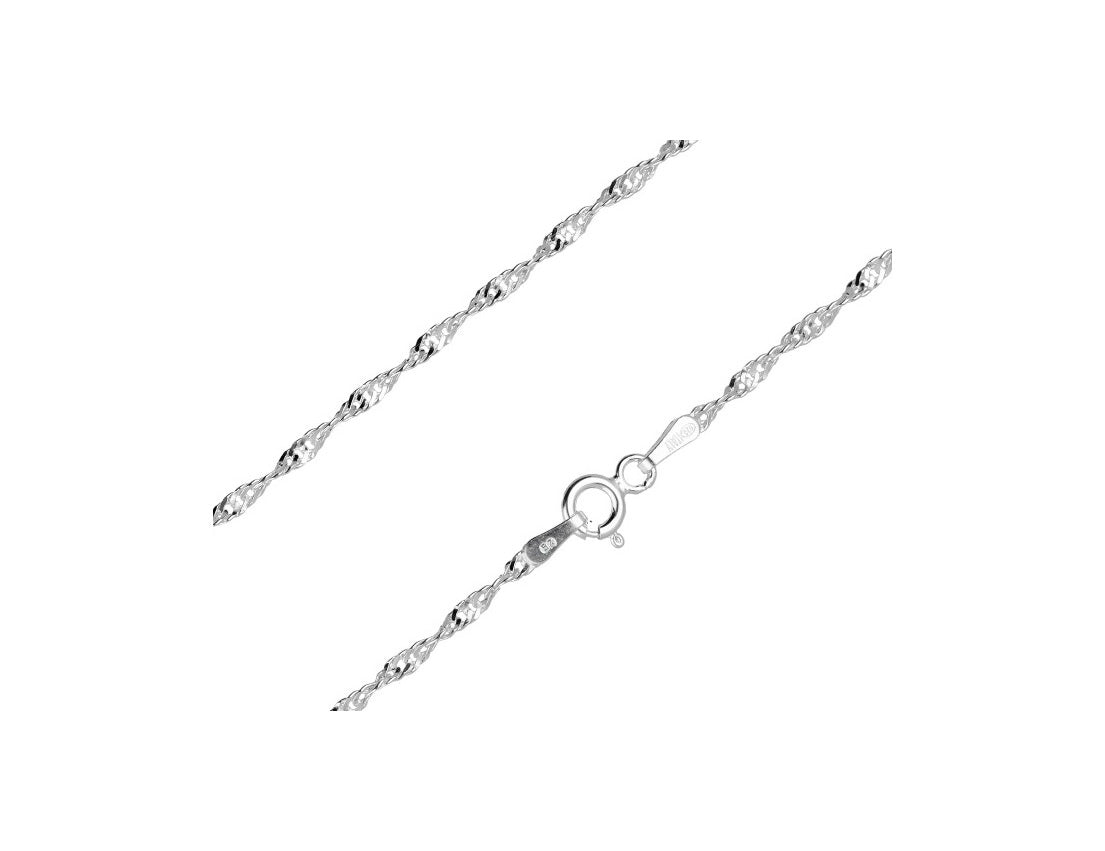 Silver Singapore Chain 45 cm - Amona Jewellery