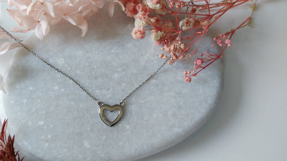 Minimalistic Heart Silver Necklace