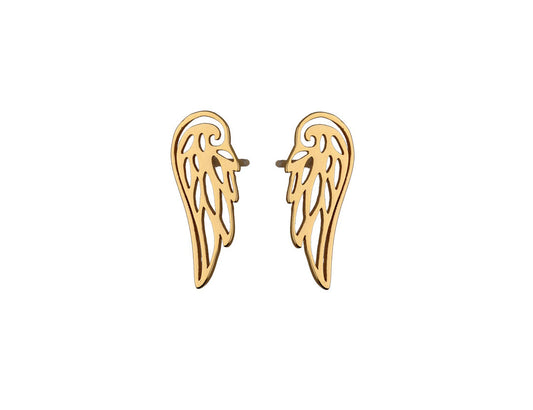 Gold WIng Earrings - Amona Jewellery