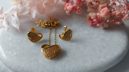 Gold Heart Symphony Set - Amona Jewellery