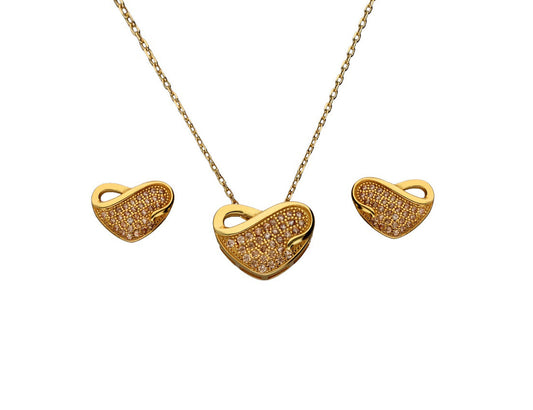 Gold Heart Symphony Set - Amona Jewellery