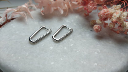 Silver Lock-in Earrings  - Amona Jewelry