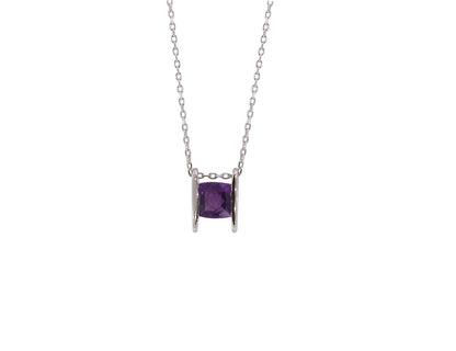 Sterling Silver Amethyst Necklace - Amona Jewellery