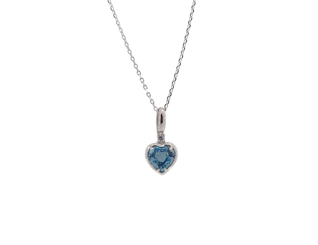 Topaz Silver 925 Necklace Rhodium Plated Amona Jewellery