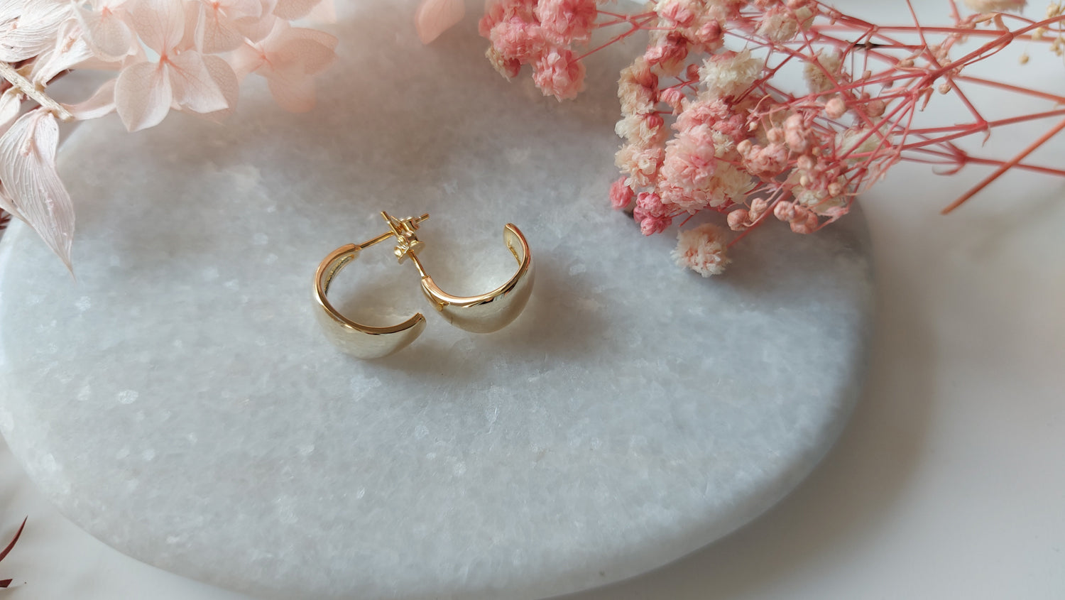 Gold Hoop Earrings 18k Gold Plated Amona Jewellery