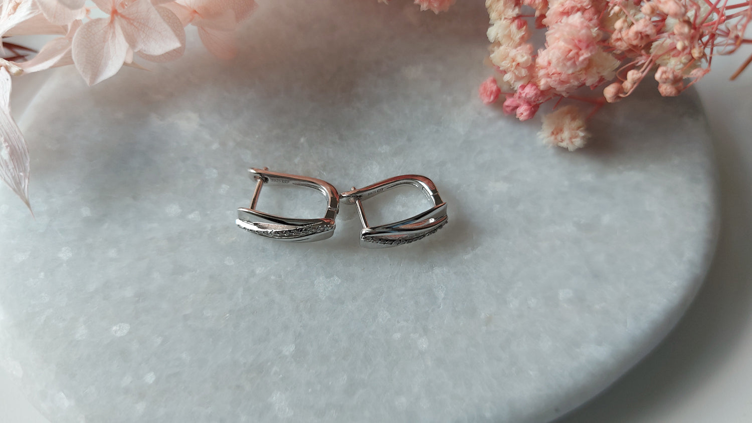 Classic Silver Huggie Earrings - Amona Jewelry