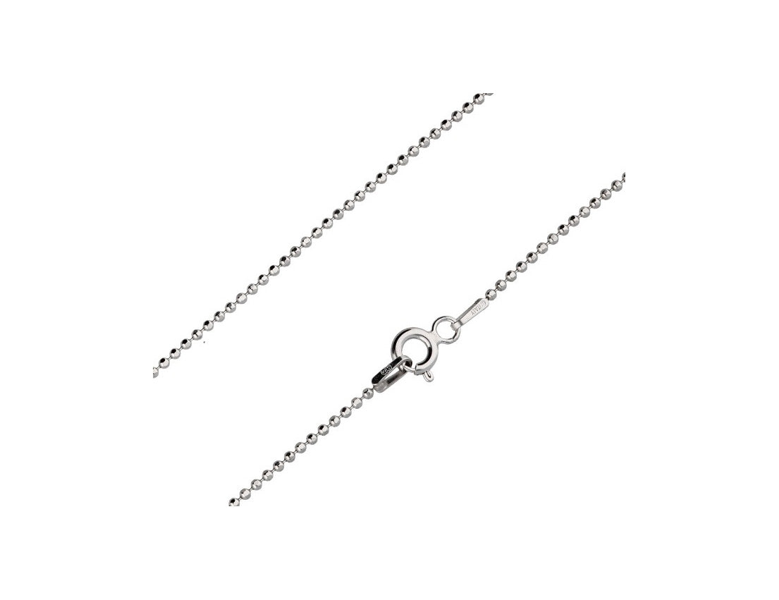 Diamond Cut SIlver Bead Chain 45 cm- Amona Jewellery