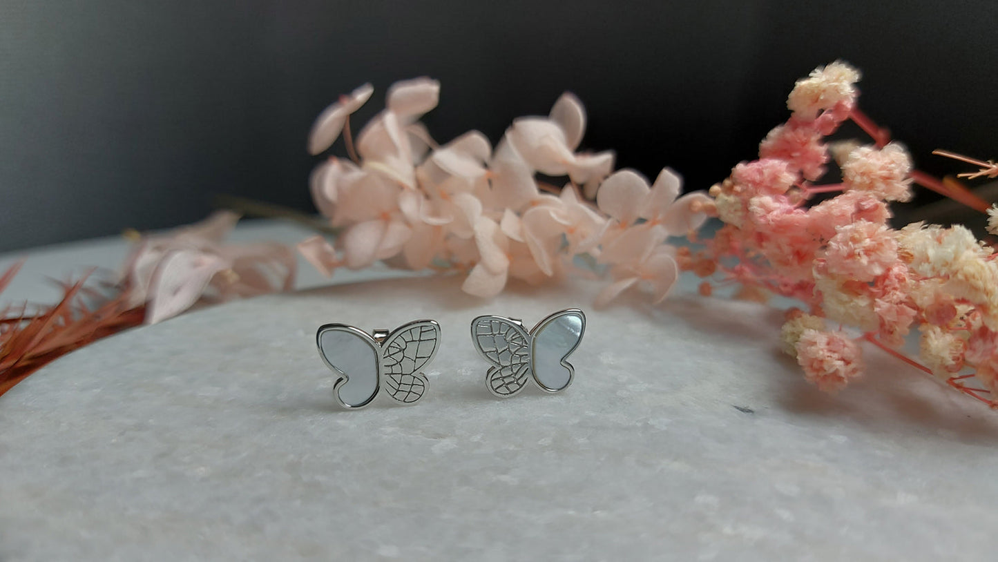 Butterfly Stud Earrings - Amona Jewelry