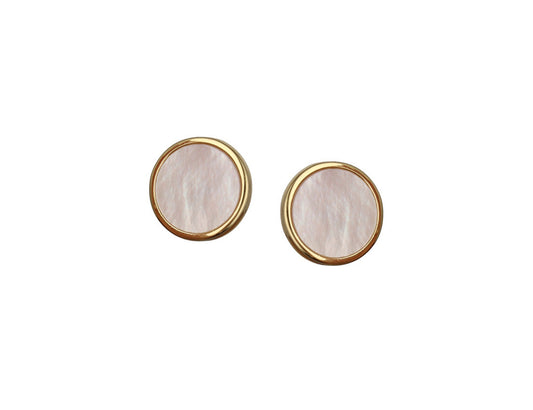 Silver Stud Enamel Earrings 14k Gold Plated Amona Jewellery