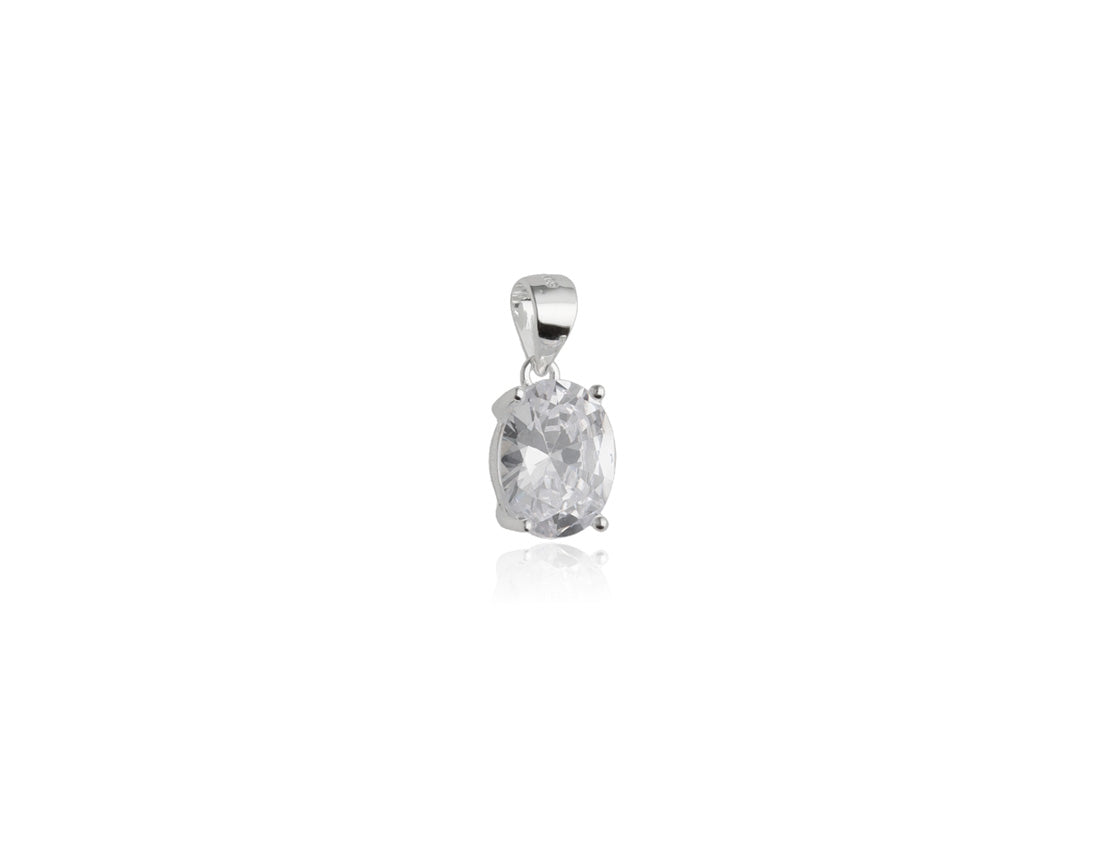 Oval Shape Zirconia Pendant - Amona Jewellery